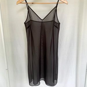 SUPER SHEER Dark Gray Slip Dress